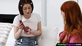 Familyorgasm - Tiny 18+ Teen Practices With Her Boyfiends Mom