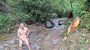 hot 18 year old touches herself outdoors