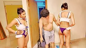 Uttaran20 - Sexy Teen 18+ Threesome in Homemade Retro Style