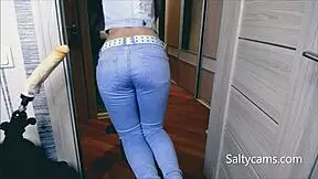 thieving teen caught shoplifting, dominated in office with tight pussy