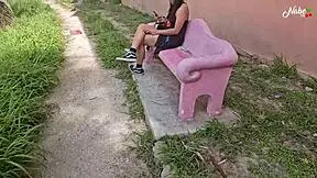 can you believe she’s giving me a handjob and blowjob by the lake for a reward?