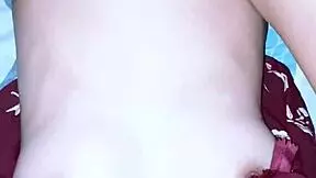 that glam teen is tugging cock after getting pounded hard, what do you think?