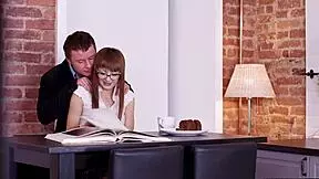 Teen licks ass deep, then doggystyle anal