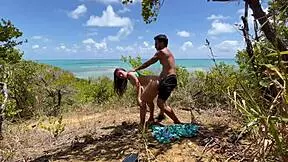 Outdoor anal sex on a northeastern beach, so wild!