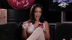 Brazilian shaved babe performs blowjob on young Asian lesbian pussy and ass.