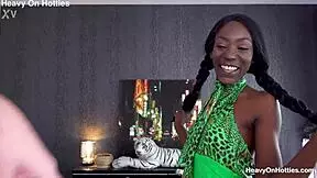Oiled Ebony Babe Devours Cum In Ass To Mouth Action