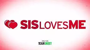 tanned cutie april olsen jumps on stepbro and rides hard