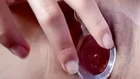 i'm opening my pussy with a dildo for masturbation