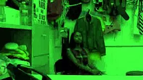 Yo, hot black teen 18+ caught shoplifting, threesome with guard now!