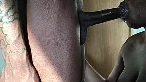 I let him FUCK my mouth raw and sloppy, damn close up!