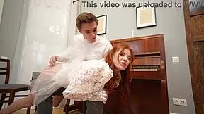 My Cute Redhead Piano Teacher Fucks Me Instead of Lessons, Her Moans Filling the Room During Quickie.