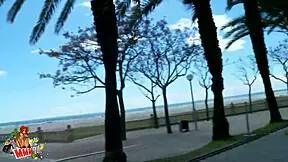 Petite teen fucked hard by two guys.