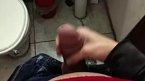 Pov Jerking Off My Big Cock In The Work Bathroom