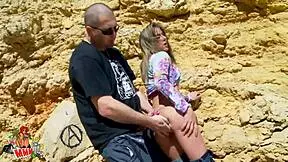 Petite teen fucked hard by two guys.