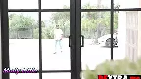 Petite teen Molly Little shocked by impressive size