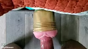 BBC penetrates pocket pussy in steamy amateur video.