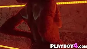 Petite black teen Precious Milan poses in lingerie