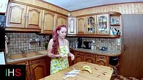 Kitchen Fun With Fruit And Dildos For Teen 18+ Slut