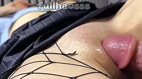 Closeup View of Shaved Asian Teen 18+ Getting Intense Action