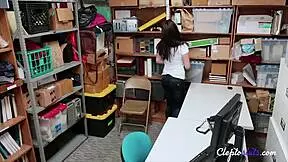 Shoplifter bent over in office to avoid jail