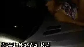 i watched my wife fuck a young guy outside the car in the dark street while filming