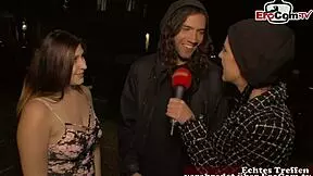 young teen picks up strange men on public street for casting