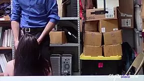 Shoplifter bent over in office to avoid jail