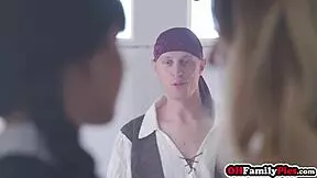 halloween party with sexy teen stepsis aria valencia and friend maria kazi