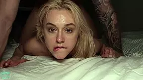 He thought he’d lead, but she flipped the game. Blonde teen rides and owns him.