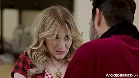 Petite teen Melody Marks shyly kisses and deepthroats in hardcore scene