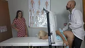 Duas safadas visit the gynecologist for a playful checkup.