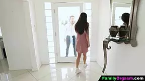 Familyorgasm - teen 18+ and stepmom cooking for her new date