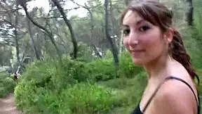 i'm seein shana spirit in hardcore amateur outdoor scene, she gets a facial cumshot from big cock