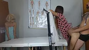 Duas safadas visit the gynecologist for a playful checkup.