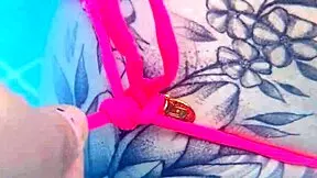 Petite Latina Brunette Flashes Shaved Pussy Pool