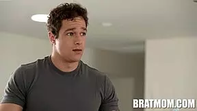 Homemade outdoor scene with young wife in ripped clothes