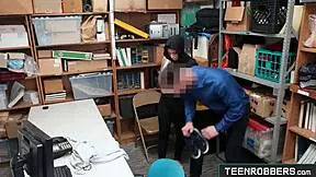 Ella Knox Gets Rough Fucked In Guard's Office