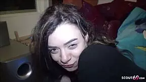 Skinny College Student Craves Huge Black Cocks and Swallows Loads