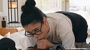 Teacher gives student a helping handjob