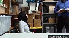 Ella Knox Gets Rough Fucked In Guard's Office