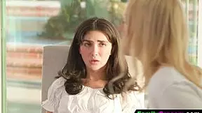 Single Milf Calms Her Daughter At The Airbnb.