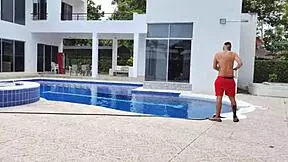 Wow, this muscular housewife is getting fucked hard by her husband!