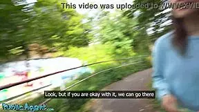 PUBLIC AGENT - FITNESS MILF PUBLIC BLOWJOB OUTDOOR SEX KRISTINA GRACE HARD FAST POV FUCK