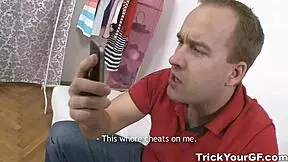 TRICK your GF! PUNISH the blonde whore Adina!