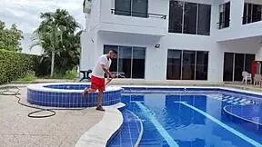 Wow, this muscular housewife is getting fucked hard by her husband!