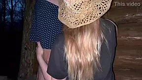 Pregnant Stranger Gets Creampied in Public Barn Sex