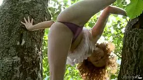 I'm watching ginger teen pamela e smash her pink cunt on branches
