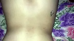 The brazilian teen girlfriend gets bent over for anal creampie in POV