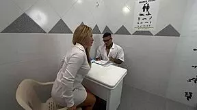 young doctor treats colombian patient karen sleent in hospital