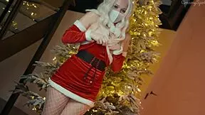 Christmas Turns Creamy as Good Girl Takes Monster Cock Creampies Missionary